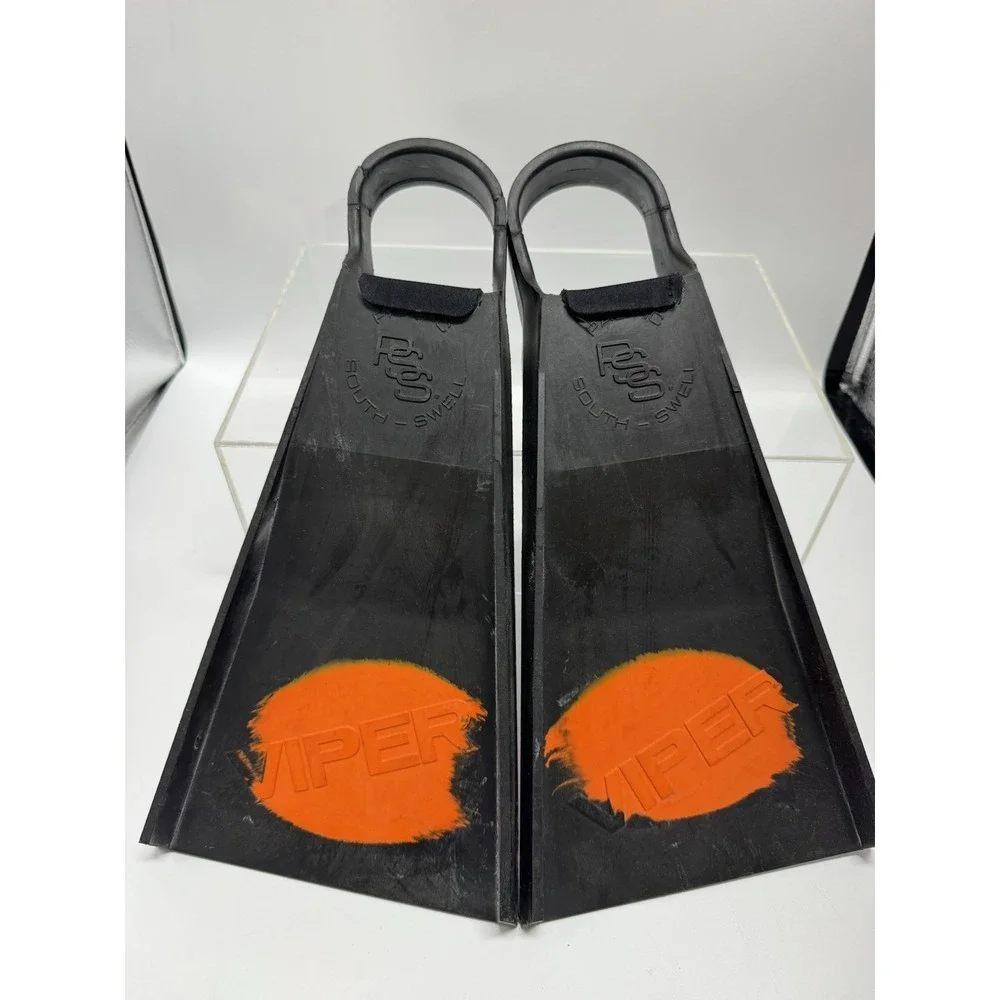 Brand New Viper Bodysurfing Bodyboarding Fins V5 Flex Orange Made In USA SMALL